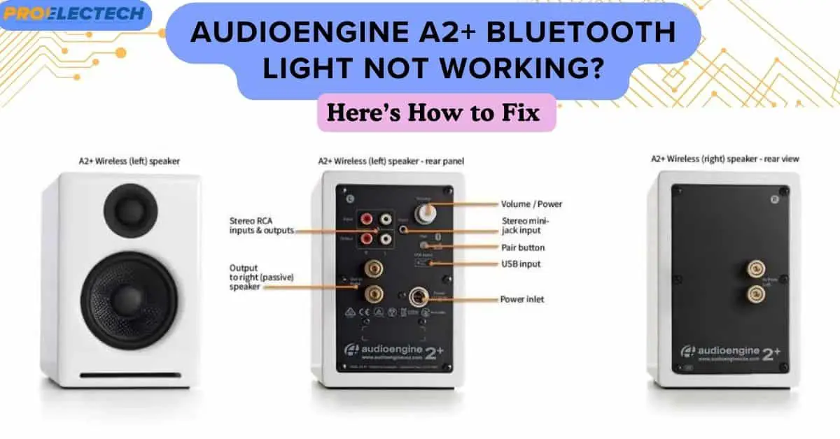 audioengine a2+ bluetooth light not working