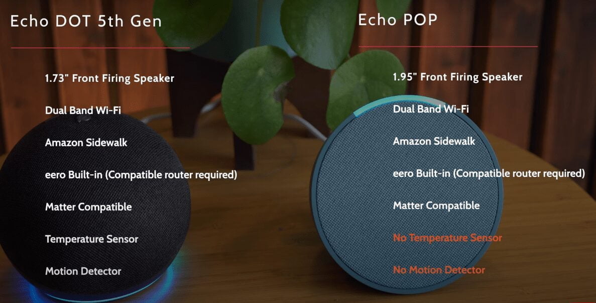 echo pop vs echo dot comparison both