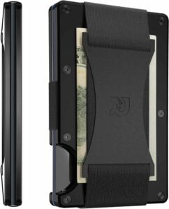 The Ridge Wallet For Men, Slim Wallet For Men - Thin as a Rail, Minimalist Aesthetics, Holds up to 12 Cards, RFID Safe, Blocks Chip Readers, Wallet With Cash Strap-min